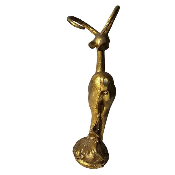 RARE Freeman McFarlin George Good Ibex Antelope Deer Gold Figurine - Picture 7 of 12